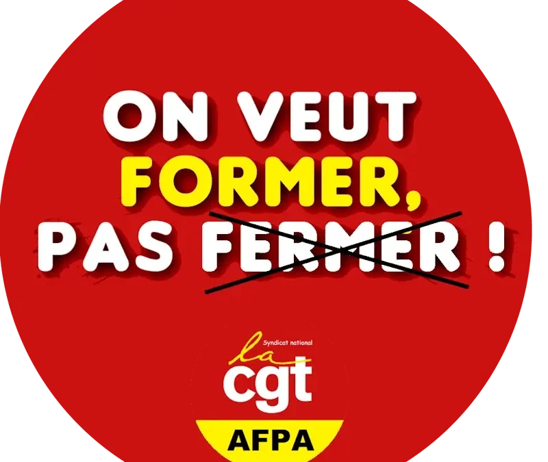 Intervention CGT AFPA à Paris devant le Ministère du Travail